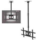 SDdPulse Ceiling TV Mount Bracket, TV Wall Mount Bracket, Fits 32"-65" Flat Screen TVs, Telescoping Tilt and Swivel Flat Screen Display, Black