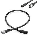 vhbw 720074-1 AS EC QDE Ethernet Adapter Cable for Humminbird Fish Finders Helix 8, Helix 9, Helix 10, Helix 12, and Helix 15 Models, Helix 7 G2N, G3N, G4N Models,5-Pin to 8-Pin Black 1.6ft