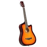 38-Inch Acoustic Cutaway Guitar Sunburst Basswood with Gig Bag