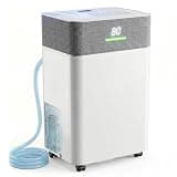 Uthify 55 Pints Dehumidifier for 4000 Sq.Ft, Fabric-Wrapped Body & Dual-Screen Display, Smart Compressor with Drain Hose, High Capacity for Basement Bedroom Bathroom Home