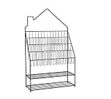 Modern Multi Functional Wrought Iron Bookshelf for Bedroom Display Cabinet with Magazine Rack Shelf Stand