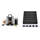 Breville Nespresso Vertuo Coffee and Espresso Machine, Chrome & Capsules VertuoLine, Espresso Variety Pack, Medium and Dark Roast Espresso Coffee, 50 Count Coffee Pods, Brews 1.35 Ounce
