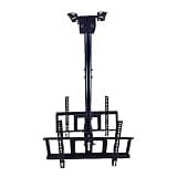 TV Stand tv Wall Mount Dual Screen TV Ceiling Mount for 32-60inch TVs, Telescoping Adjustable Height TV Bracket