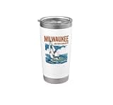 Milwaukee Wisconsin Vintage Sailboat Stainless Steel Insulated Tumbler