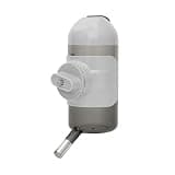 Pet Water Bottle Hanging Dog Water Dispenser Kennel Drinker Kettle Feeder BPA Free Cage Crate Hutch Puppy Cat Rabbit (17oz, Gray)