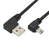 QFDRRFIJT 10pcs 90 Degree Elbow mini USB B Type 5pin Data line up Down Left Right Elbow T-Port V3 to USB 2.0 Male Data Charging Cable(Red,0.25 Meters_10PCS)