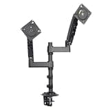 Focket Dual Monitor Stand for Desk, Adjustable Tilt Rotate Monitor Arm for 2 Monitors, Full Motion Mount with VESA Compatible Aluminum Alloy Construction Holds 19 8lbs