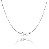 Jewlpire 925 Sterling Silver Chain Necklace Chain for Women, 1.1mm Cable Chain Necklace Upgraded Spring-Ring Clasp - Thin & Sturdy Women's Chains Necklaces 18 Inch