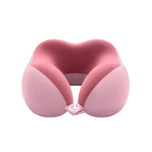 Neck Pillow Airplane, Washable Ergonomic Portable Memory Foam Pillows for Neck Support with Attachable Snap Strap,Breathable Comfortable Plane Neck Pillow for Office,Travel,Train,Home,Airplanes