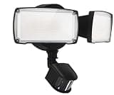 UME 19W LED Flood Light Motion Sensor Outdoor, 2 Adjustable Head, 2000LM, 5000K, IP65 Waterproof, Dusk to Dawn Security Light with Photocell for Exterior,Outside,Garage,House(Black)