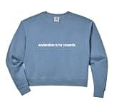 Womens Funny Moderation Is For Cowards Comfort Colors Crop Sweatshirt
