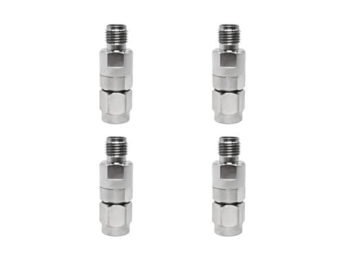 BJDZ 50 Ohm 4 Pcs SMA Male to SMA Female Radio Adapter, Stainless Steel, 0-18GHz, for Test Equipment, WiFi Router, Drone