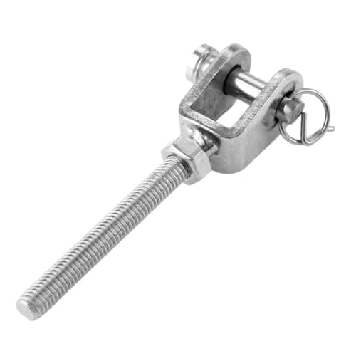 1Pc M5 M6 M8 M10 M12 304 Stainless Steel Jaw Open Bolt & Nut Replacement Turnbuckle Rigging Screw Parts(M5)