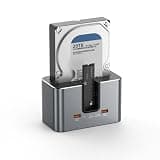 Dual Bay Docking Station for SATA & NVMe SSD, 10Gbps USB-C Hard Drive Dock with Aluminum Body & USB Hub, Supports 2.5”/3.5” HDD SSD & M.2 NVMe