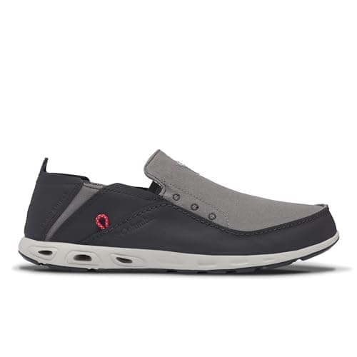Columbia Mens Bahama Vent PFG Boat Shoe, Titanium MHW/Bright Red, 10.5 US