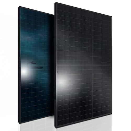 SUNNIVA® Solar Panel 2 x 460 W Full Black Bifacial Glass / Glass PV Module Solar Panel - PMax 920 W (2 x 460 W) Bifacial N-Type for Balcony Power Plant or PV Solar System