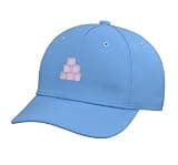 Mens Women Light Purple Heart Blocks Light Purple Graphic Adjustable Printed Baseball Hat, Light Blue