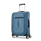 Samsonite Carry-On Soft-Sided Expandable 21-Inch Element Suitcase: Airline Approved for Most Major Airlines, Durable, 360° Spinner Wheels, Adjustable Handle, 2 Front & Side Pocket- CAPTAINS BLUE