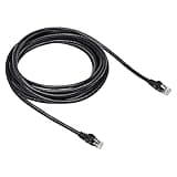 Amazon Basics RJ45 Cat 6 Ethernet Patch Internet Network Cable, 10Gbps High-Speed, 250MHz, Snagless, Gold-Plated Connectors, 15 Foot, Black
