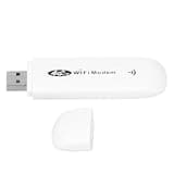Jenivaint 4G LTE WiFi Modem Dongle, USB Mini Wireless Router with SIM Card Slot, CAT4 Up to 150 Mbps, LED Status Display, Plug and Play Car WiFi for Travel Laptop Users