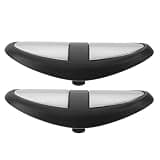 SHINEOFI Treadmill Hand Grip Pulse Touch Pads for Replacement 2pcs, Black Plastic and Metal Material, Enhanced User Comfort Stable Performance Fitness Machines for Home Gym Workouts