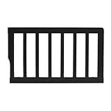 Sweetpea Baby Convertible Crib Toddler Guard Rail in Matte Black, Made of New Zealand Pinewood, Converts Crib to Toddler Bed