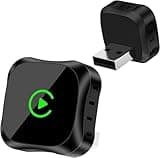 BANKKY Wireless CarPlay Adapter for iPhone & Android, Converts Wired to Carplay Wireless Adapter, Mini USB Apple Car Play, Plug and Play, Fast Stable Connection