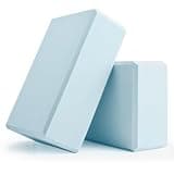 Yoga Blocks 2 Pcs, 9"x6"x3" Yoga Brick Foam Blocks EVA Foam Block Yoga Props Accessories for Yoga Pilates Stretching and Meditation (Baby Blue, Large)