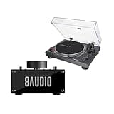 Audio-Technica AT-LP120XUSB Direct-Drive Analog Turntable (Black) Bundle with Desktop Amplifier System (2 Items)