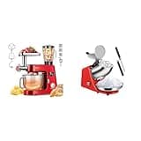 VIVOHOME Red 9 in 1 Stand Mixer with Fermentation and 7.5QT Bowl and Red Electric Ice Shaver Crusher 143lbs per Hour with Ice Pick