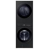 Bespoke 4.6 cu. ft. Large Capacity Single Unit AI Laundry Hub Washer with 7.6 cu. ft. Electric Dryer in Brushed Black