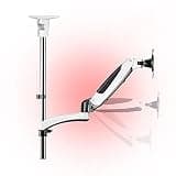 Monitor Stand Single Monitor Stand Adjustable Ceiling Monitor Mount Stand 15"-27" Gas Spring Monitor Stand Arm with Vesa 75X75/100X100, Holds Up to 17.6Lbs Tv Stands,B-76CM