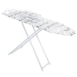 gibxiyza Ironing Board Full Size Ironing Board Iron Board Foldable Ironing Board Compact Ironing Board Portable Ironing Board Extended Iron Board Heat-Resistant Cover with Padding, 42 Inch White