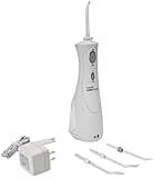 Waterpik Cordless Plus Water Flosser with 4 Flossing Tips, Rechargeable and Portable for Travel and Home, ADA Accepted, White WP-450