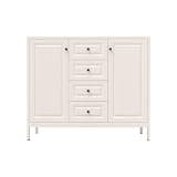 Nobilsteel White 4 Drawers Storage Cabinet,Metal Steel File Cabinet with Adjustable Shelves,Freestanding Universal Cabinetry for Office,Kitchen,Dining Room,Living Room,Bedroom