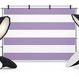 Purple White Striped Backdrop 8x6ft Modern Purple Stripes Farmhouse Photography Backdrop Fabric Photoshoot Background Tapestry Banner for Birthday Baby Shower Decoration Party Video Photo Studio Props