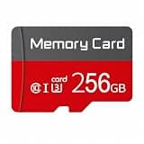 256GB SD Card with Adapter, High Speed Memory Card, UHS-I C10 A1 Memory TF Card 256GB for Tablet/Mobile Phone/Camera/Car Audio/Game Console-Red1