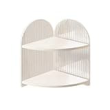 CFGH6FDF Corner Desktop Bookshelf Density Board Storage Rack Acrylic Side Panels for Home Office Freestanding Book Shelf