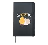 Da Kükst Du I Funny Easter Eggs Children Chicken Chick Hardcover Journal, Black