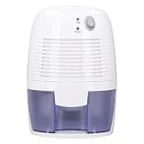 Omquot Mini Dehumidifier, Highly Efficient Silent Moisture Removal for Home Cabinet, USB, 500ml