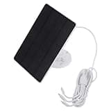 COOLHIYA 3w Monocrystalline Solar Generator Panel for Video Doorbell with Easy Installation, Ip65 Waterproof, Pet and Abs Material, Versatile Charging Options Including Type-c, USB, and Dc
