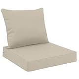 Favoyard Outdoor Seat Cushion Set 24 x 24 Inch Water-Resistant & Fade-Resistant Patio Furniture Cushions with Removable Cover Deep Seat & Back Cushion with Tie Straps for Chair Sofa