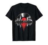 New York City Skyline Shirt Vintage Vinyl Record Turntable T-Shirt