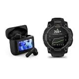 Garmin Instinct 3 45mm Black AMOLED GPS Smartwatch Bundle with T710 Earbuds