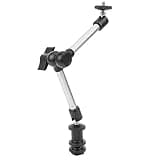 Omquot 11 Inch Durable Metal Universal Magic Arm for Camera LCD Monitor Light for Video Recording (11 Inch Silver)
