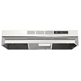 Range Hood 30inch Under Cabinet - Ducted/Ductless Convertible Durable Stainless Steel, 300CFM & 45dB Quiet oven/stove vent hood for kitchen & Apartments with 2-Speed Exhaust Fan & Reusable Filter