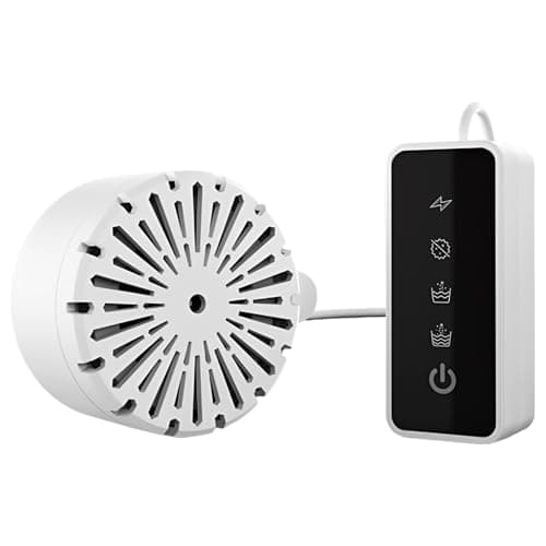 boxoon Fruit Vegetable Purifier, Portable Multifunctional Ion Ultrasonic Cleaner, White Plastic, USB Charging, High Efficiency Leftover Removal, Rv, 3.1 X 1.4 in Control, 3 X 1.8 in Unit
