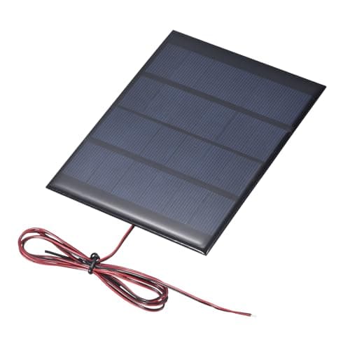 MECCANIXITY 6V 1.38W 230mA Mini Solar Panels, Small Polycrystalline Solar Cell Panel with Cable for DIY Electric Toy Materials Kits Charger, 129.7 x 97.7mm