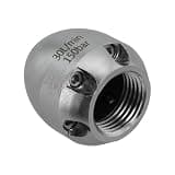 High-Pressure Cleaner Unclogging Sewer Nozzle 30/40/60L Front 1 Rear 6 1/2inch Sewer Drain Pipe Jetter Cleaning Nozzle(40L)