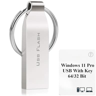 64GB Compatible with Windows 11 Professional 64 Bit USB with Key. Factory Fresh, Recover, Repair and Restore. Key Code and USB Install Included. Fix PC, Laptop and Desktop. Free Technical Support